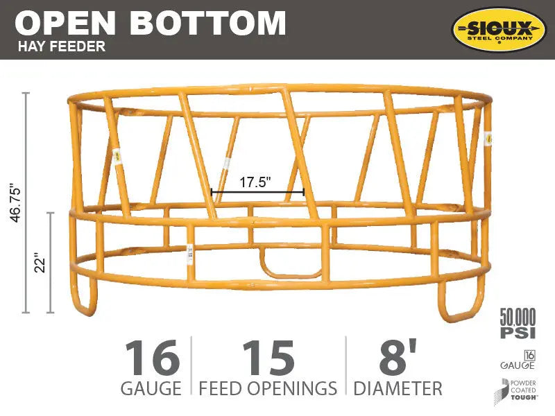 Open Bottom Hay Feeder with Optional Poly Kick Shield – Ag Parts