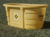 Yellow Poly Round End Water Tank for Livestock