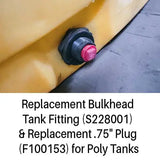 Replacement Bulkhead Tank Fitting for Poly Tanks Sioux Steel Livestock