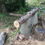 Use Pipe Stands to Make Log Cutting Easier