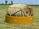 Large Round Hay Bale in Hay Feeder